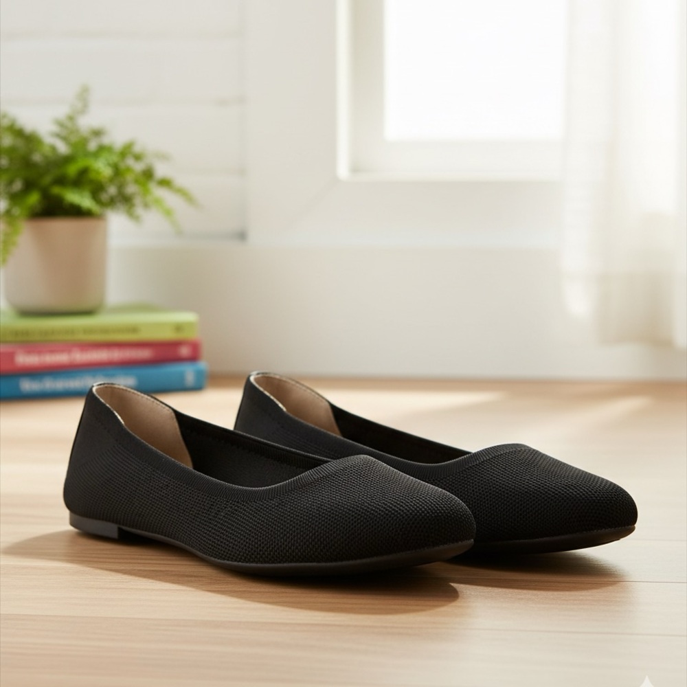 Amazon Essentials Women's Black Ballet Flats